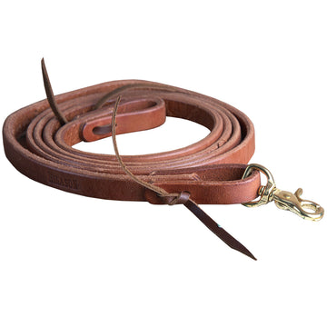 HILASON Hermann Oak Harness Leather Water Loop Tie Rein Brown 8Ft.